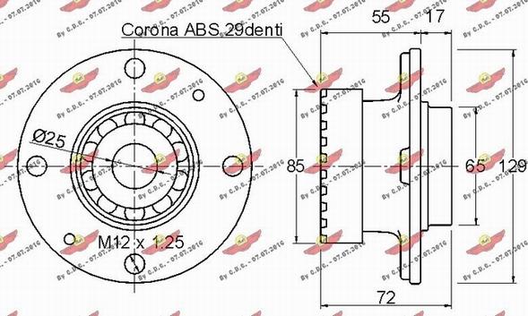 Autokit 01.97340 - Riteņa rumbas gultņa komplekts autodraugiem.lv