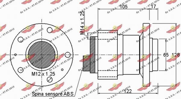 Autokit 01.97755 - Riteņa rumbas gultņa komplekts autodraugiem.lv