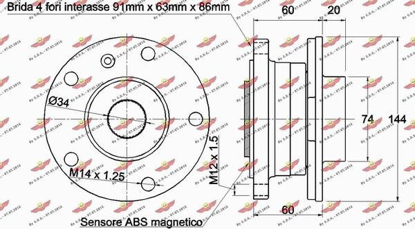 Autokit 01.97760 - Riteņa rumbas gultņa komplekts autodraugiem.lv