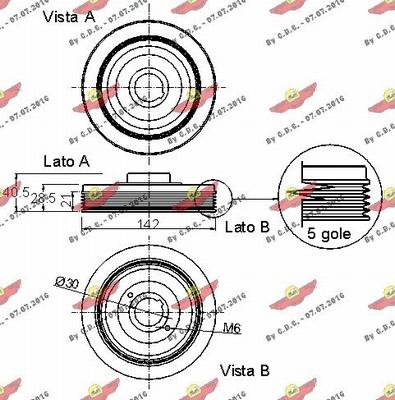 Autokit 03.90007 - Piedziņas skriemelis, Kloķvārpsta autodraugiem.lv