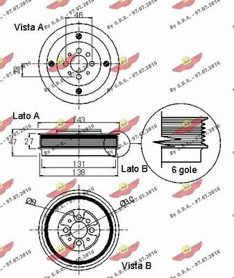 Autokit 03.90018 - Piedziņas skriemelis, Kloķvārpsta autodraugiem.lv