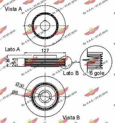 Autokit 03.90117 - Piedziņas skriemelis, Kloķvārpsta autodraugiem.lv