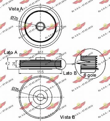 Autokit 03.90124 - Piedziņas skriemelis, Kloķvārpsta autodraugiem.lv