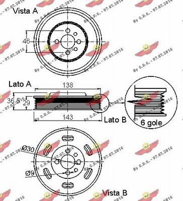 Autokit 03.90236 - Piedziņas skriemelis, Kloķvārpsta autodraugiem.lv