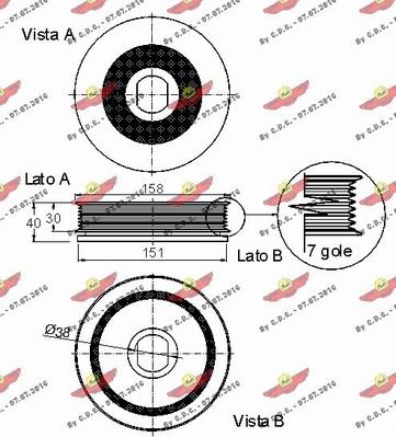 Autokit 03.90220 - Piedziņas skriemelis, Kloķvārpsta autodraugiem.lv