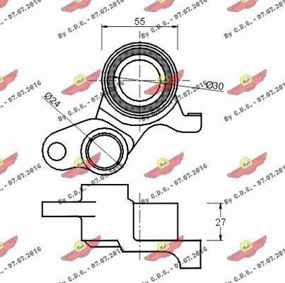 Autokit 03.499 - Spriegotājrullītis, Gāzu sadales mehānisma piedziņas siksna autodraugiem.lv