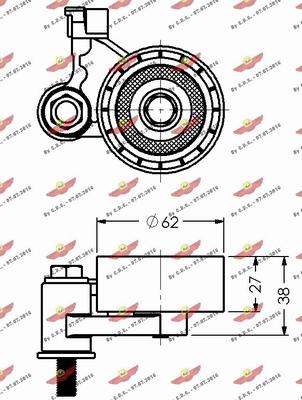 Autokit 03.496 - Spriegotājrullītis, Gāzu sadales mehānisma piedziņas siksna autodraugiem.lv