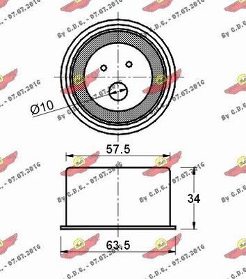 Autokit 03.417 - Spriegotājrullītis, Gāzu sadales mehānisma piedziņas siksna autodraugiem.lv