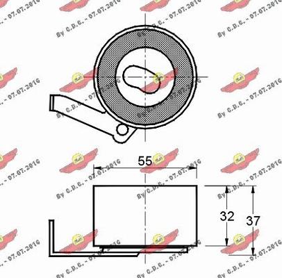 Autokit 03.486 - Spriegotājrullītis, Gāzu sadales mehānisma piedziņas siksna autodraugiem.lv