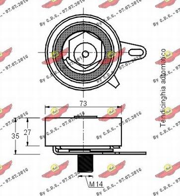 Autokit 03.563 - Spriegotājrullītis, Gāzu sadales mehānisma piedziņas siksna autodraugiem.lv