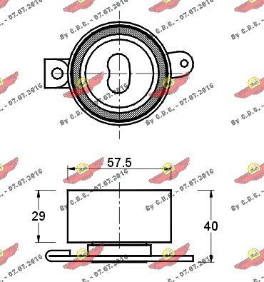 Autokit 03.525 - Spriegotājrullītis, Gāzu sadales mehānisma piedziņas siksna autodraugiem.lv