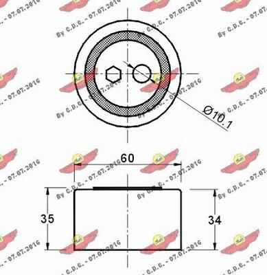 Autokit 03.093 - Spriegotājrullītis, Gāzu sadales mehānisma piedziņas siksna autodraugiem.lv