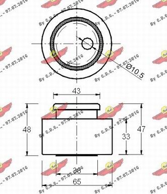 Autokit 03.003 - Spriegotājrullītis, Gāzu sadales mehānisma piedziņas siksna autodraugiem.lv