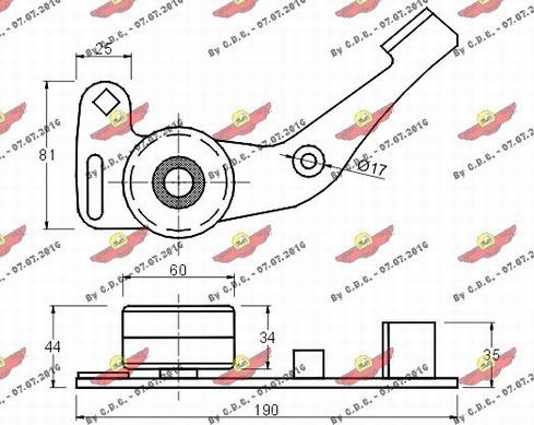 Autokit 03.037 - Spriegotājrullītis, Gāzu sadales mehānisma piedziņas siksna autodraugiem.lv