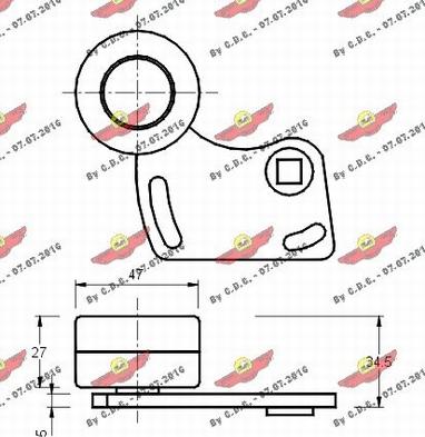 Autokit 03.129 - Spriegotājrullītis, Gāzu sadales mehānisma piedziņas siksna autodraugiem.lv