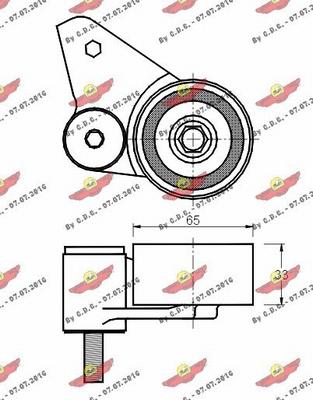 Autokit 03.80424 - Spriegotājrullītis, Gāzu sadales mehānisma piedziņas siksna autodraugiem.lv