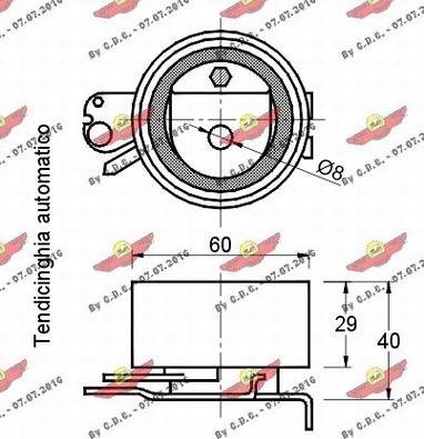 Autokit 03.80515 - Spriegotājrullītis, Gāzu sadales mehānisma piedziņas siksna autodraugiem.lv