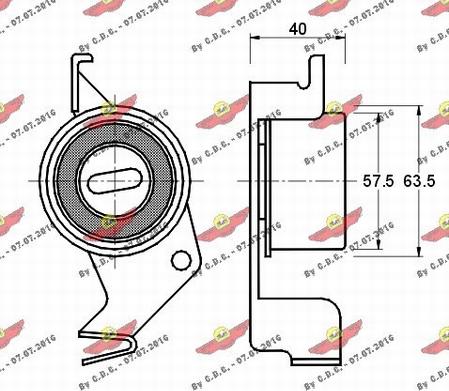 Autokit 03.80525 - Spriegotājrullītis, Gāzu sadales mehānisma piedziņas siksna autodraugiem.lv