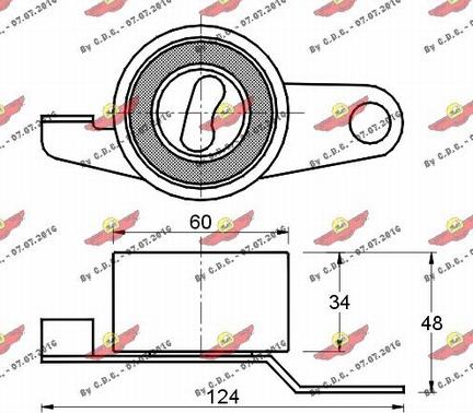 Autokit 03.80669 - Spriegotājrullītis, Gāzu sadales mehānisma piedziņas siksna autodraugiem.lv