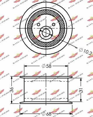 Autokit 03.80150 - Spriegotājrullītis, Gāzu sadales mehānisma piedziņas siksna autodraugiem.lv