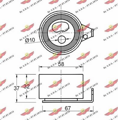 Autokit 03.80853 - Spriegotājrullītis, Gāzu sadales mehānisma piedziņas siksna autodraugiem.lv