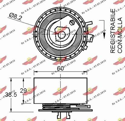 Autokit 03.80368 - Spriegotājrullītis, Gāzu sadales mehānisma piedziņas siksna autodraugiem.lv