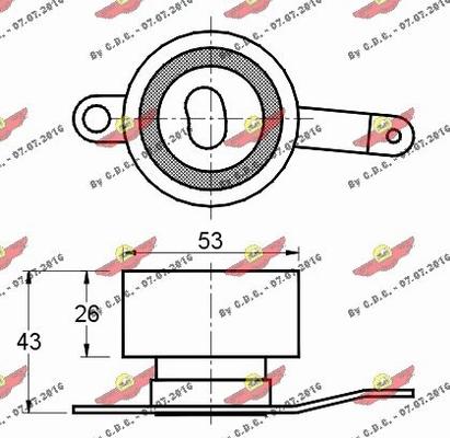 Autokit 03.80363 - Spriegotājrullītis, Gāzu sadales mehānisma piedziņas siksna autodraugiem.lv