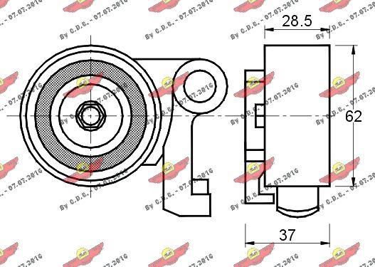 Autokit 03.80330 - Spriegotājrullītis, Gāzu sadales mehānisma piedziņas siksna autodraugiem.lv