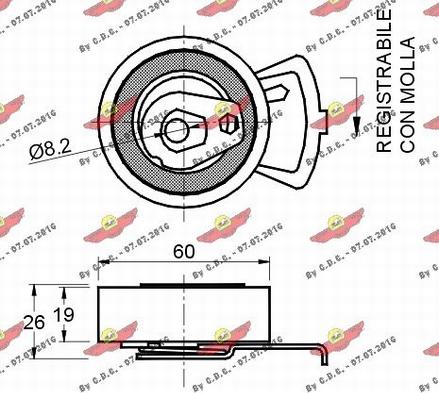 Autokit 03.80203 - Spriegotājrullītis, Gāzu sadales mehānisma piedziņas siksna autodraugiem.lv