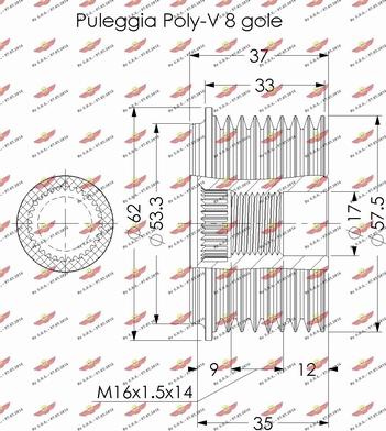 Autokit 03.80746 - Piedziņas skriemelis, Ģenerators autodraugiem.lv