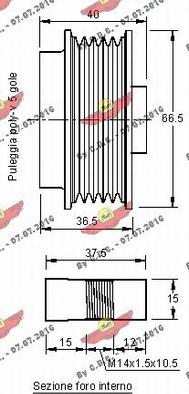 Autokit 03.81491 - Piedziņas skriemelis, Ģenerators autodraugiem.lv