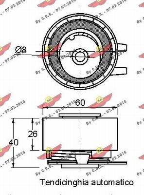 Autokit 03.81447 - Spriegotājrullītis, Gāzu sadales mehānisma piedziņas siksna autodraugiem.lv