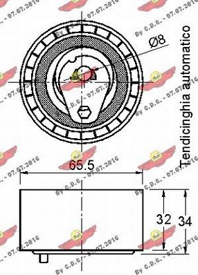 Autokit 03.81475 - Spriegotājrullītis, Gāzu sadales mehānisma piedziņas siksna autodraugiem.lv