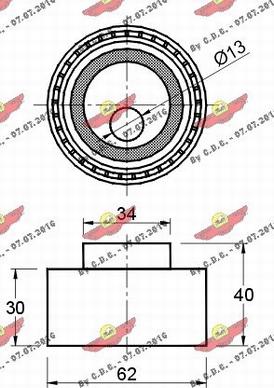 Autokit 03.81028 - Spriegotājrullītis, Gāzu sadales mehānisma piedziņas siksna autodraugiem.lv