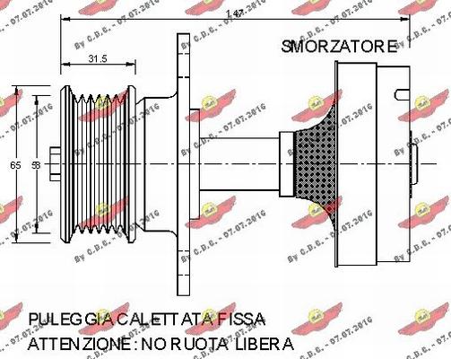 Autokit 03.81172 - Piedziņas skriemelis, Ģenerators autodraugiem.lv