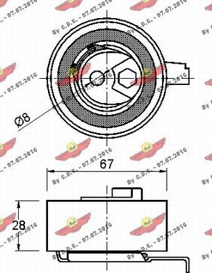 Autokit 03.81717 - Spriegotājrullītis, Gāzu sadales mehānisma piedziņas siksna autodraugiem.lv