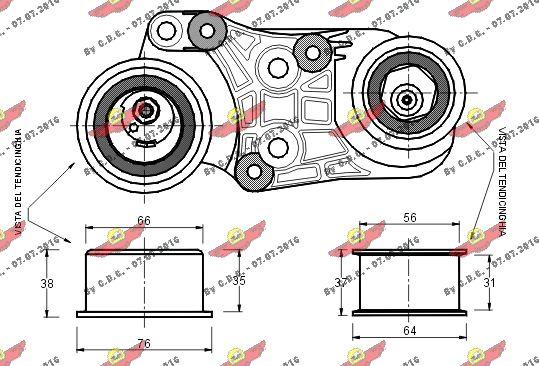 Autokit 03.362 - Spriegotājrullītis, Gāzu sadales mehānisma piedziņas siksna autodraugiem.lv