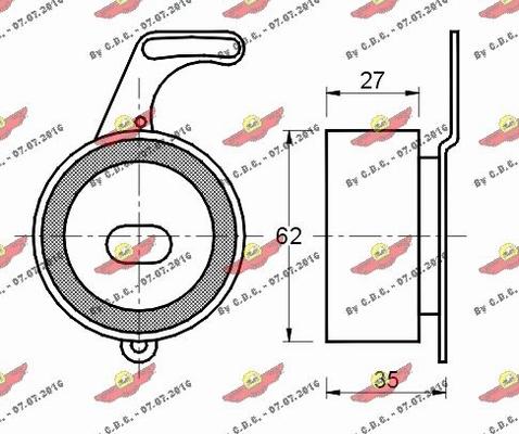 Autokit 03.382 - Spriegotājrullītis, Gāzu sadales mehānisma piedziņas siksna autodraugiem.lv