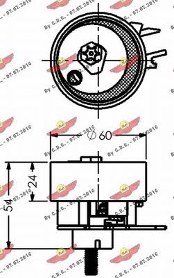 Autokit 03.769 - Spriegotājrullītis, Gāzu sadales mehānisma piedziņas siksna autodraugiem.lv