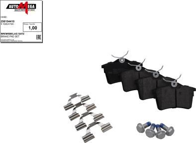 Automega 250154410 - Bremžu uzliku kompl., Disku bremzes autodraugiem.lv