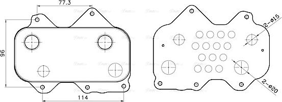 Ava Quality Cooling AI3455 - Eļļas radiators, Motoreļļa autodraugiem.lv