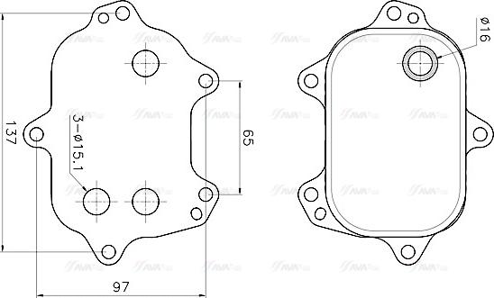 Ava Quality Cooling AI3456 - Eļļas radiators, Motoreļļa autodraugiem.lv