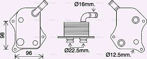 Ava Quality Cooling AI3414 - Eļļas radiators, Motoreļļa autodraugiem.lv