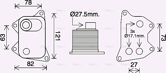 Ava Quality Cooling AI3420 - Eļļas radiators, Motoreļļa autodraugiem.lv