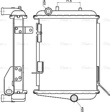 Ava Quality Cooling AI2453 - Radiators, Motora dzesēšanas sistēma autodraugiem.lv