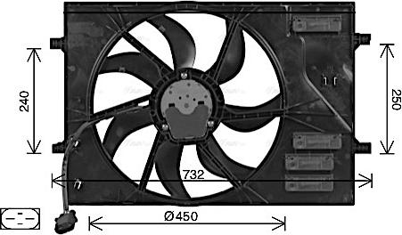 Ava Quality Cooling AI7525 - Ventilators, Motora dzesēšanas sistēma autodraugiem.lv