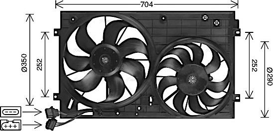 Ava Quality Cooling AI7526 - Ventilators, Motora dzesēšanas sistēma autodraugiem.lv