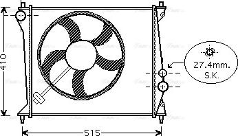 Ava Quality Cooling AIA2213 - Radiators, Motora dzesēšanas sistēma autodraugiem.lv