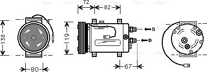 Ava Quality Cooling AIAK177 - Kompresors, Gaisa kond. sistēma autodraugiem.lv