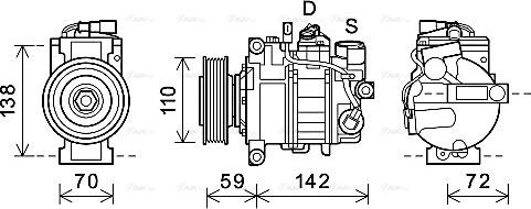 Ava Quality Cooling AIAK396 - Kompresors, Gaisa kond. sistēma autodraugiem.lv